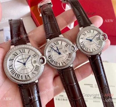 AAA Replica Ballon Bleu Cartier Couple Watch Diamond Bezel Automatic Movement